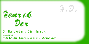 henrik der business card