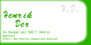 henrik der business card